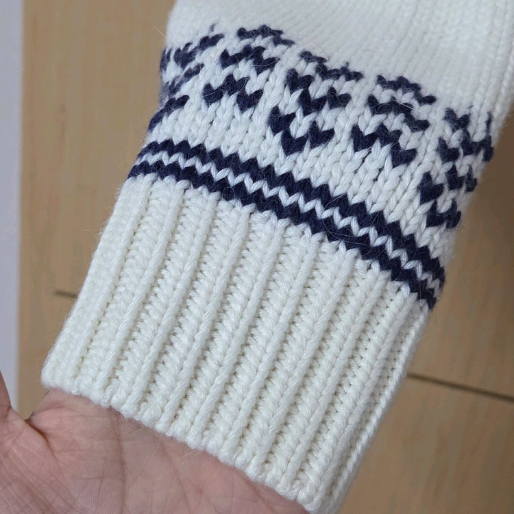 새상품) 드파운드 헤비 자카드 집업 니트 파랑새 가디건 카리나 이미지