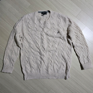 남자 빈폴 캐시미어 혼방 꽈배기 니트 M 100