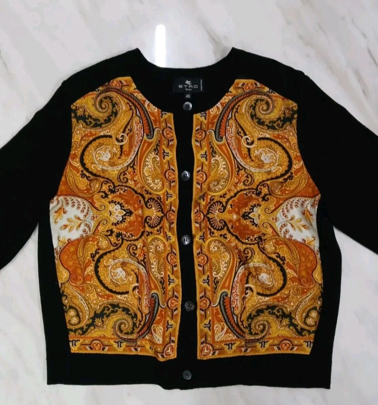 [이태리 정품] ETRO 에트로 실크 니트 가디건 46 한섬 타임 시스템 아미 꼼데가르송 가니 마인 랑방 토리버치 이미지