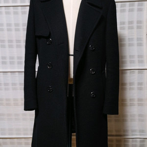 (한섬) 시스템 옴므 블랙 더블 코트 95 / 캐시미어 블렌디드 이미지