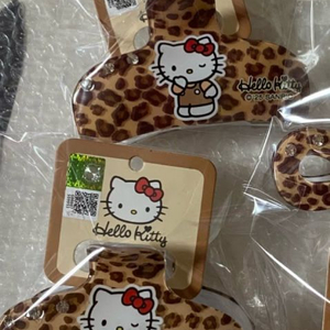 캐릭터 헤어 집게핀(레오파드 호피 헬로키티, 짱구) 이미지