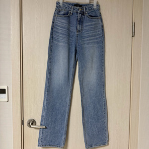 렌느 reine 더라인진 중청 하이웨스트 스트레이트 데님팬츠 S 이미지