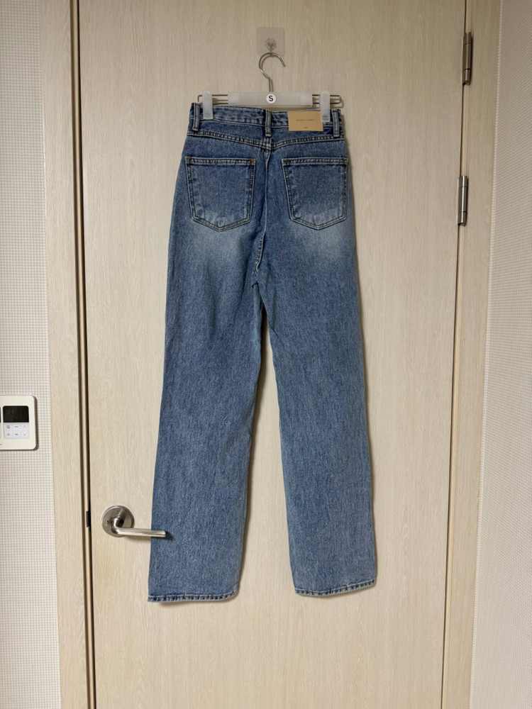 렌느 reine 더라인진 중청 하이웨스트 스트레이트 데님팬츠 S 이미지