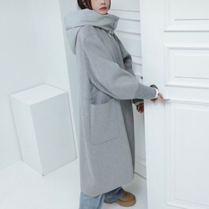 (새상품) 하시에 핸드메이드 캐시미어 코트