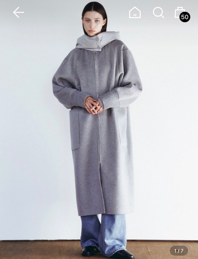 (새상품) 하시에 핸드메이드 캐시미어 코트--3