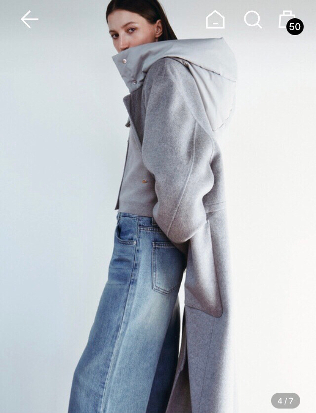 (새상품) 하시에 핸드메이드 캐시미어 코트--5