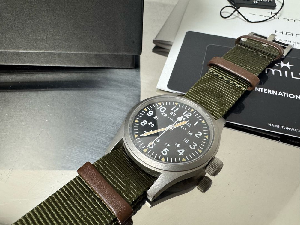 해밀턴 카키 필드 메카니컬 38mm 새상품급 이미지