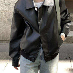 레더 블루종 자켓 가죽자켓 점퍼 이미지