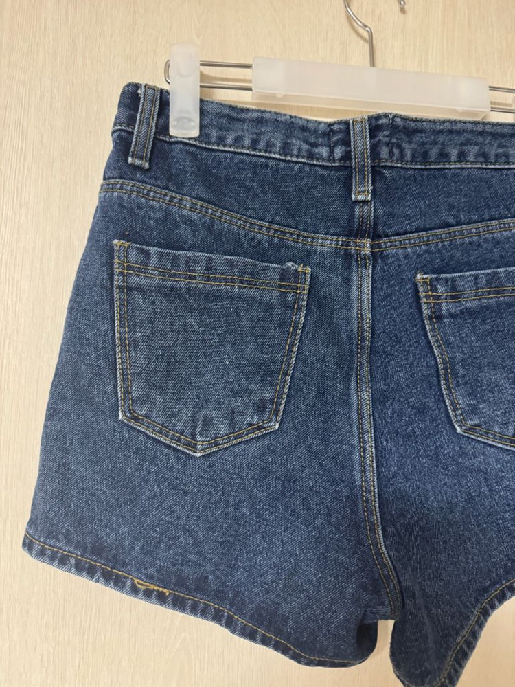 중청 하이웨스트 데님 반바지 (M) 이미지