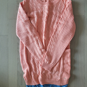 꼬망스 160사이즈 꽈배기 니트 레이어드 스타일(택제거 새옷)