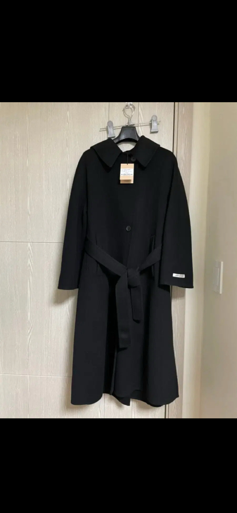 SJSJ 핸드메이드 벨티드 코트 블랙--3