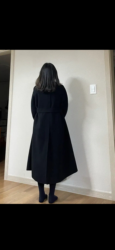 SJSJ 핸드메이드 벨티드 코트 블랙--4