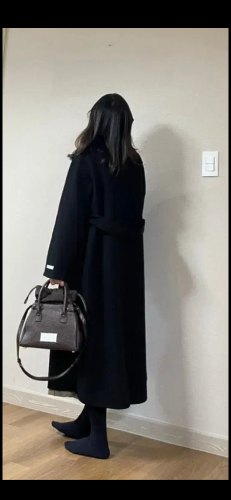 SJSJ 핸드메이드 벨티드 코트 블랙--8