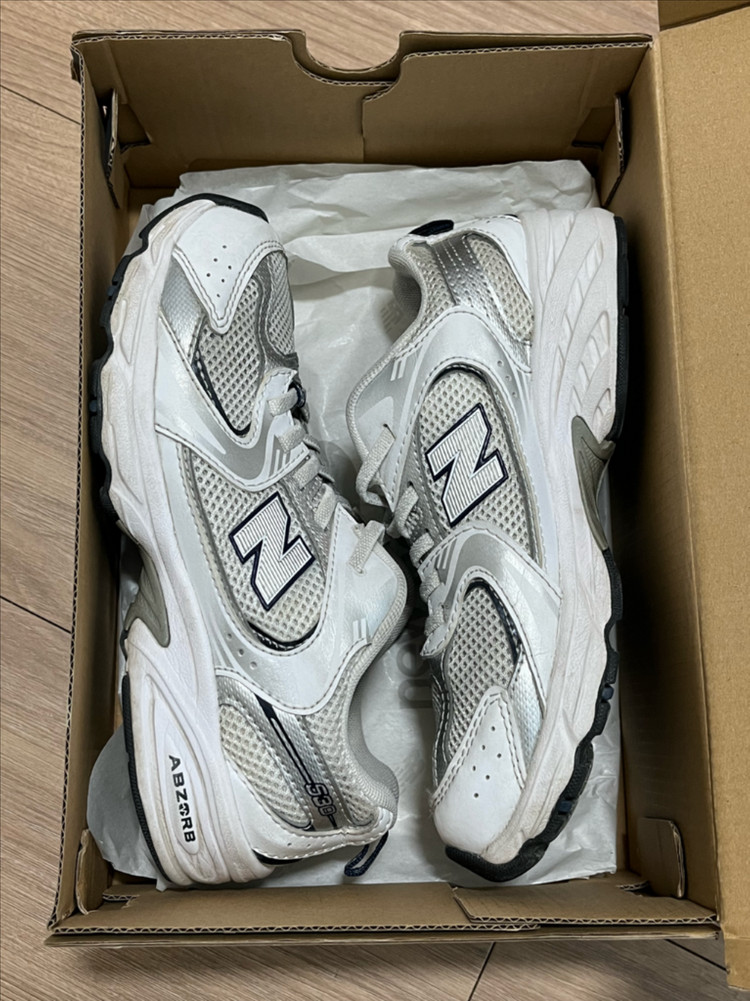 (210size) 뉴발란스 530 화이트 실버 키즈 구제--0