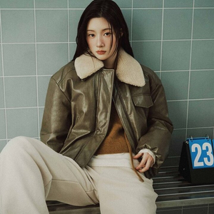 25 온앤온 신상 퍼카라 레더 구스 패딩 85 이미지