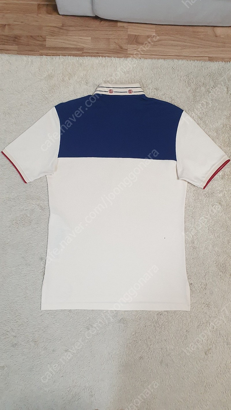 [사이즈S] 정품 구찌 자수 카라 반팔티셔츠 새것수준 이미지