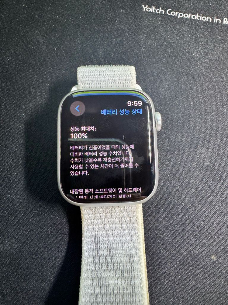 애플워치9 45mm 실버 이미지