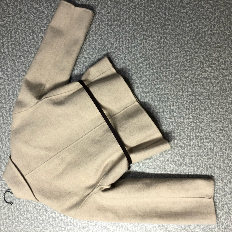 핸드메이드 숏코트 울80% 자켓 올드머니룩 벨트 벨티드 패딩 세트--1