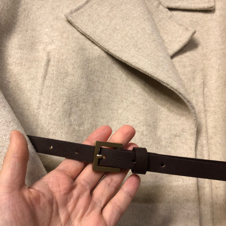 핸드메이드 숏코트 울80% 자켓 올드머니룩 벨트 벨티드 패딩 세트--7