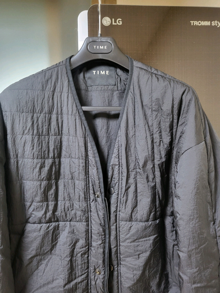 타임옴므/블랙 퀼팅 점퍼/100 이미지