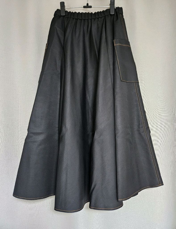 더캐시미어 밴딩 플레어 스커트 55 (랑방,마인,타임, 이미지