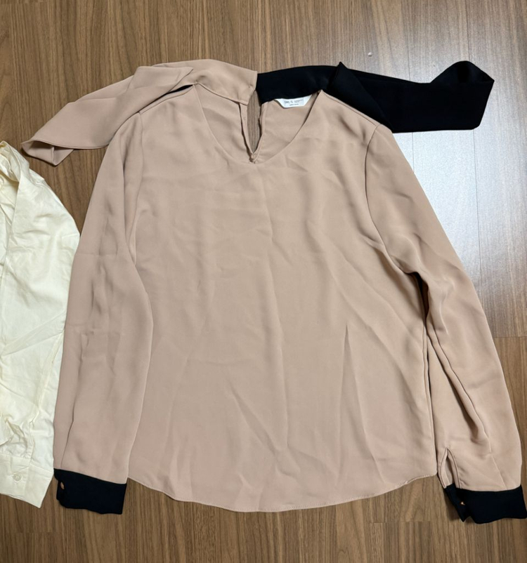 블라우스 세트 아이보리/베이지(사이즈 free)--2