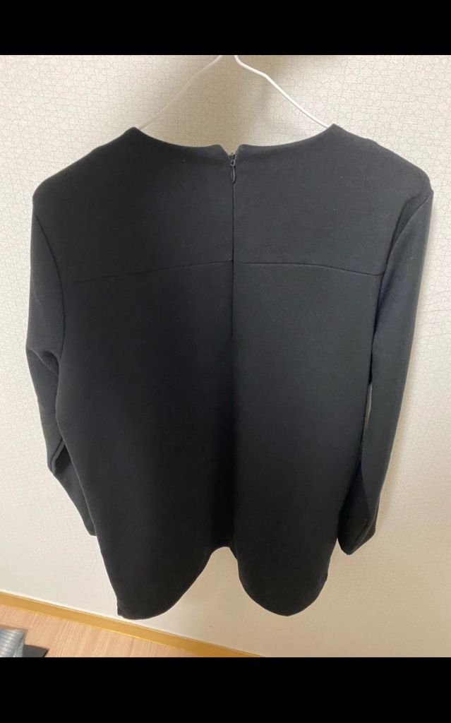 거의 새상품 모 혼방 소재 배색 블라우스/티 77 사이즈(100) 이미지