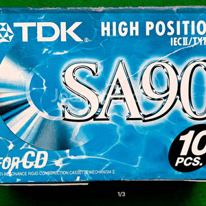 미개봉 고성능 크롬 TDK SA90카세트 공테이프 판매 이미지
