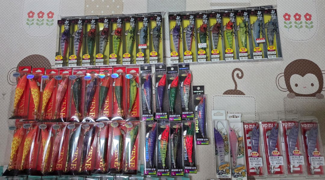 갑오징어 삼봉에기 여러개 판매 이미지