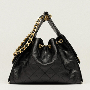 샤넬 CHANEL 25 블랙 스몰 백 그레인드 카프스킨 골드메탈 이미지