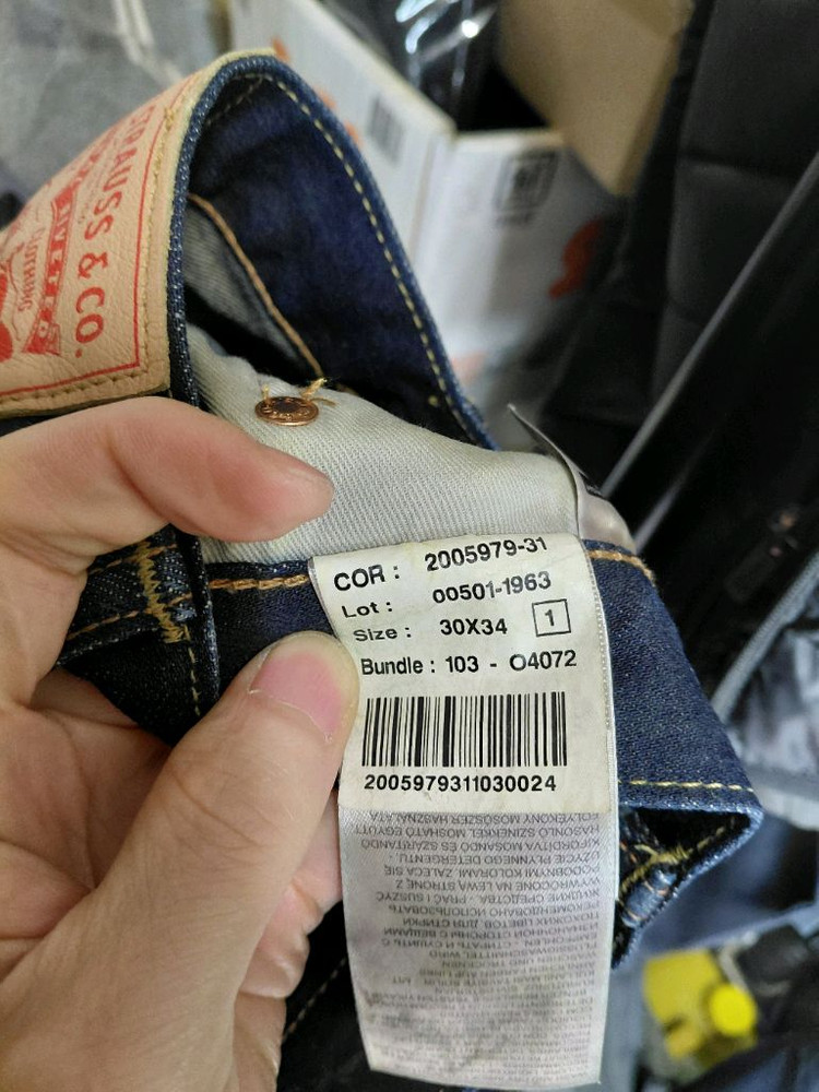 [리바이스501]1963 클래식 스트레이트핏 데님 청바지 30사이즈 이미지