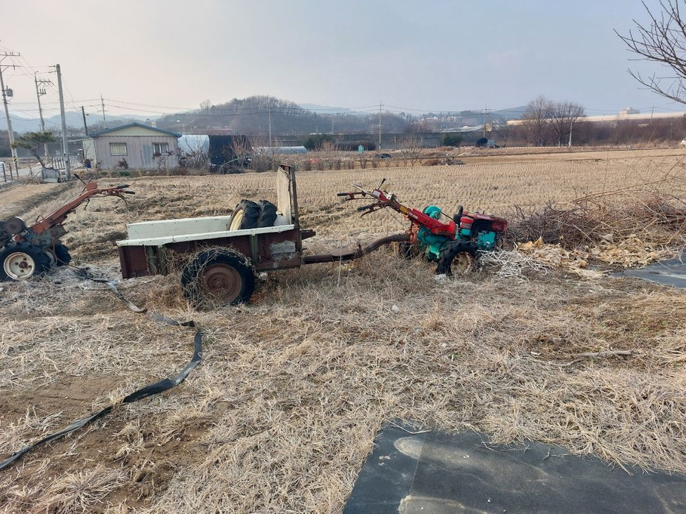 아세아경운기 8마력 츄레라포함 이미지