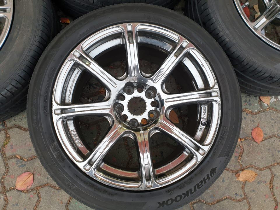 17인치 하이옵셋 정품 크롬 5홀 휠타이어 그렌져TG 오피러스 YF소나타 K5 LF소나타 이미지