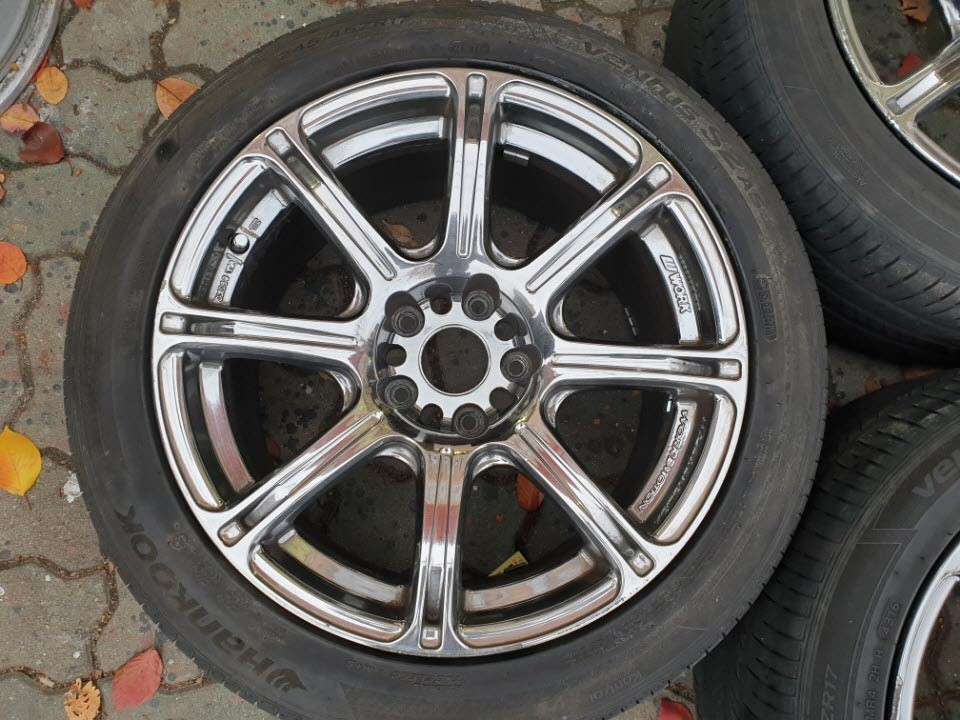 17인치 하이옵셋 정품 크롬 5홀 휠타이어 그렌져TG 오피러스 YF소나타 K5 LF소나타 이미지