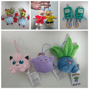 스폰지밥 집게사장/어드벤처 타임 비모/패트와 매트/포켓몬 인형키링/푸린/메타몽/뚜벅초 이미지