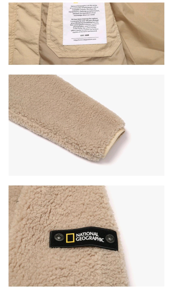 네셔널지오그래픽 뽀글이 롱 풀집업 M 새상품급 이미지