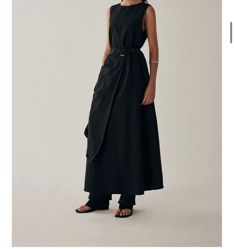 트리밍버드 벨티드 셔링 랩 원피스 블랙 Belted Shirring Wrap One-piece [ Black ] 이미지