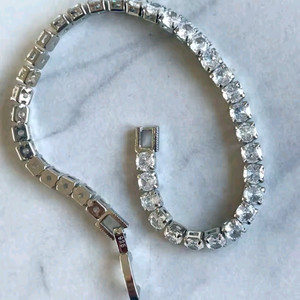 은 테니스 팔찌 새상품 4mm 16cm 18cm 이미지