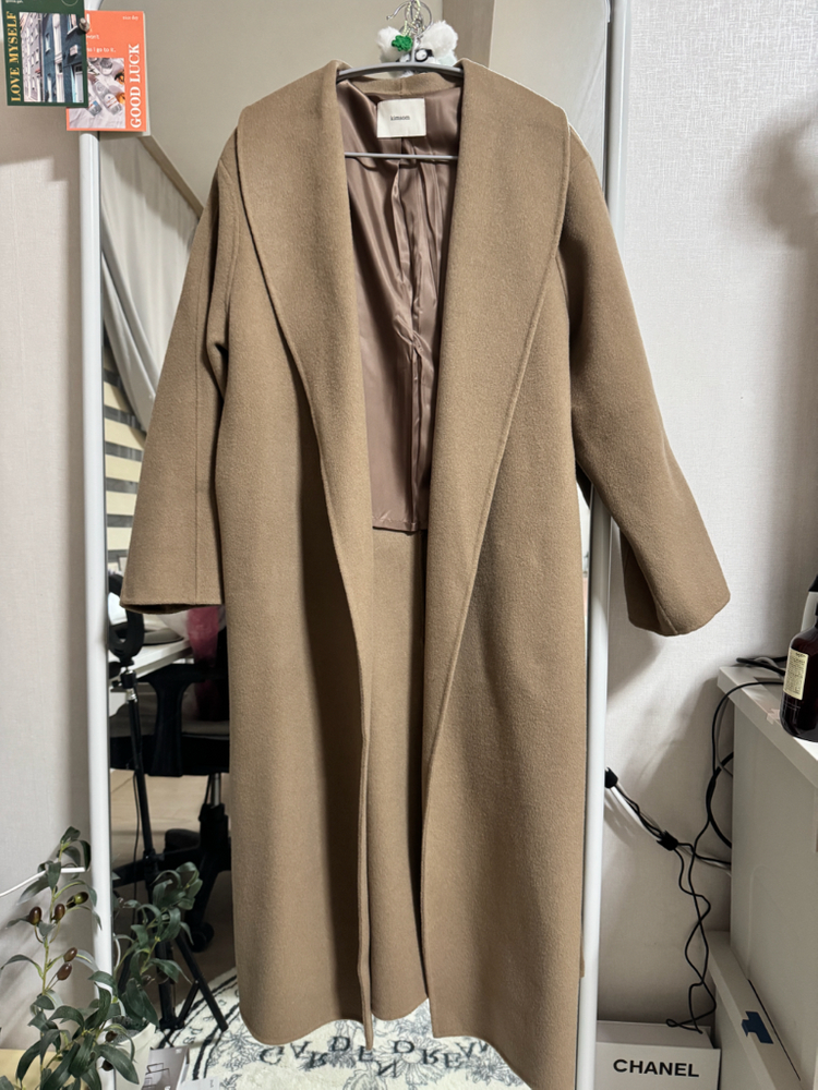 울100 숄카라 핸드메이드 롱코트--2