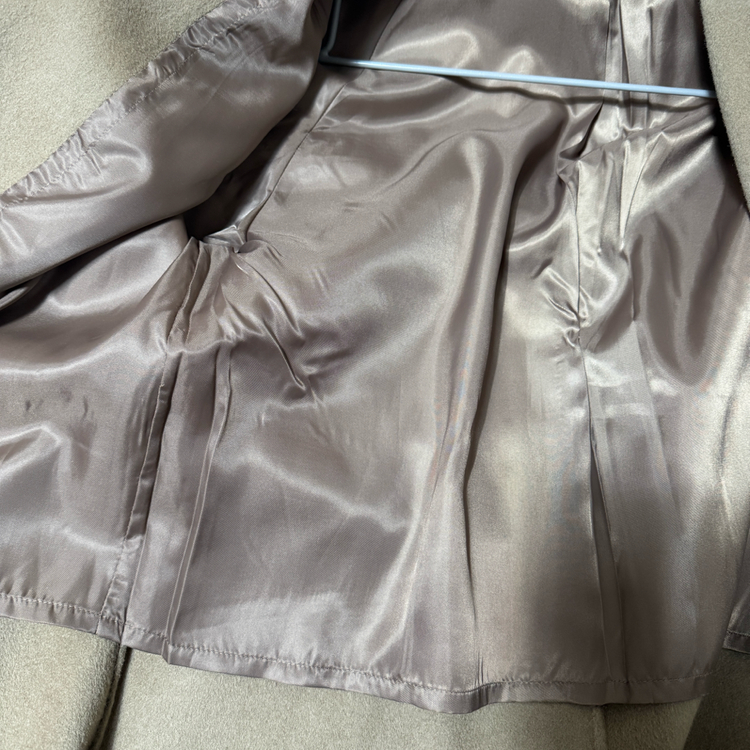 울100 숄카라 핸드메이드 롱코트--4