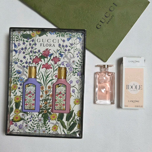 [새상품]구찌 뷰티 플로라 골저스 미니 듀오 세트+랑콤 이돌 향수 이미지