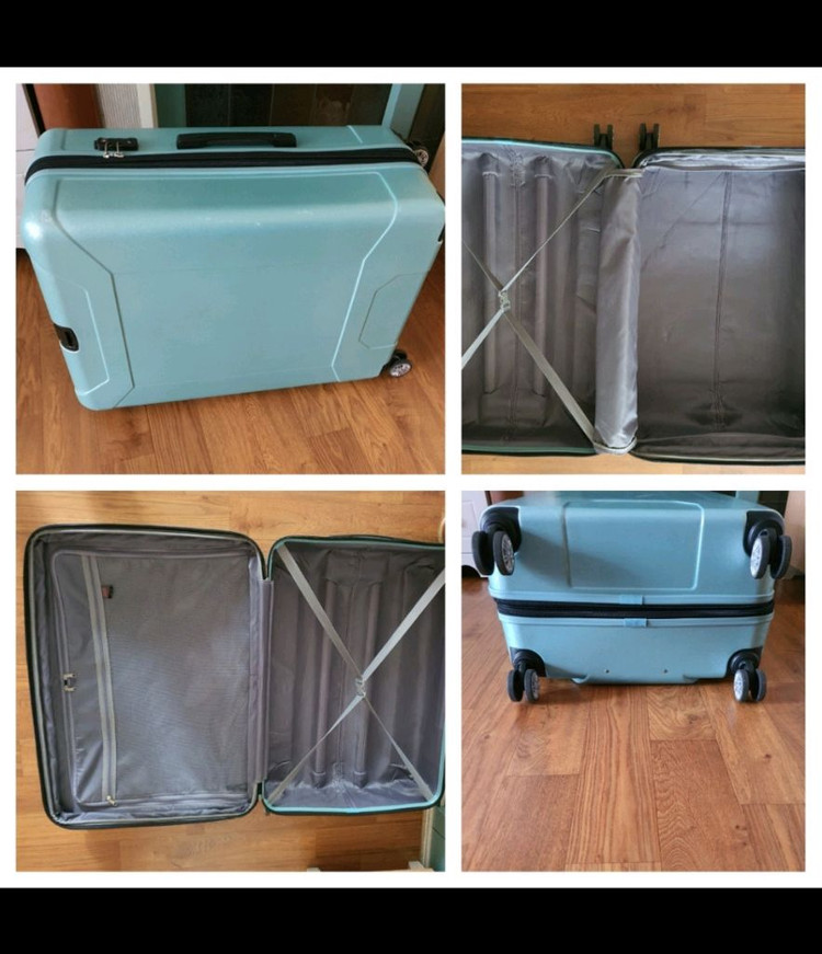 대형케리어4륜바퀴부드럽게잘됨비번장치확대지퍼있음하드케이스저렴히4만원 이미지