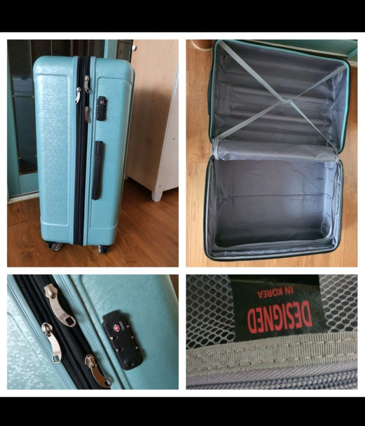 대형케리어4륜바퀴부드럽게잘됨비번장치확대지퍼있음하드케이스저렴히4만원 이미지