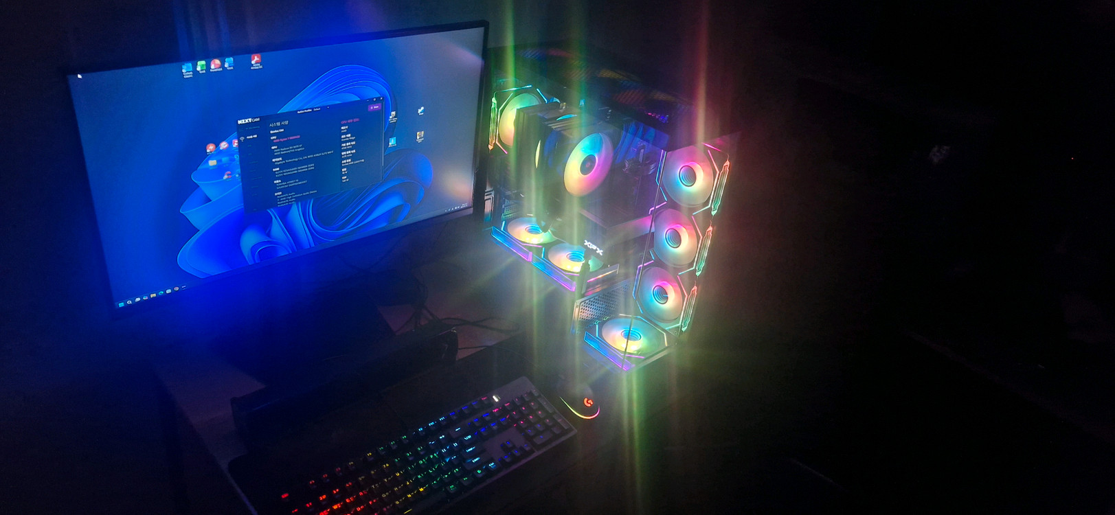 9800x3d+9070xt 조립PC 모니터 풀세트 팝니다 이미지