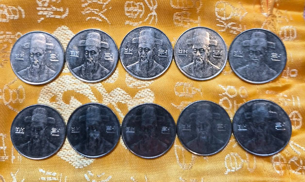 2008년 100원 동전 10개세트--1