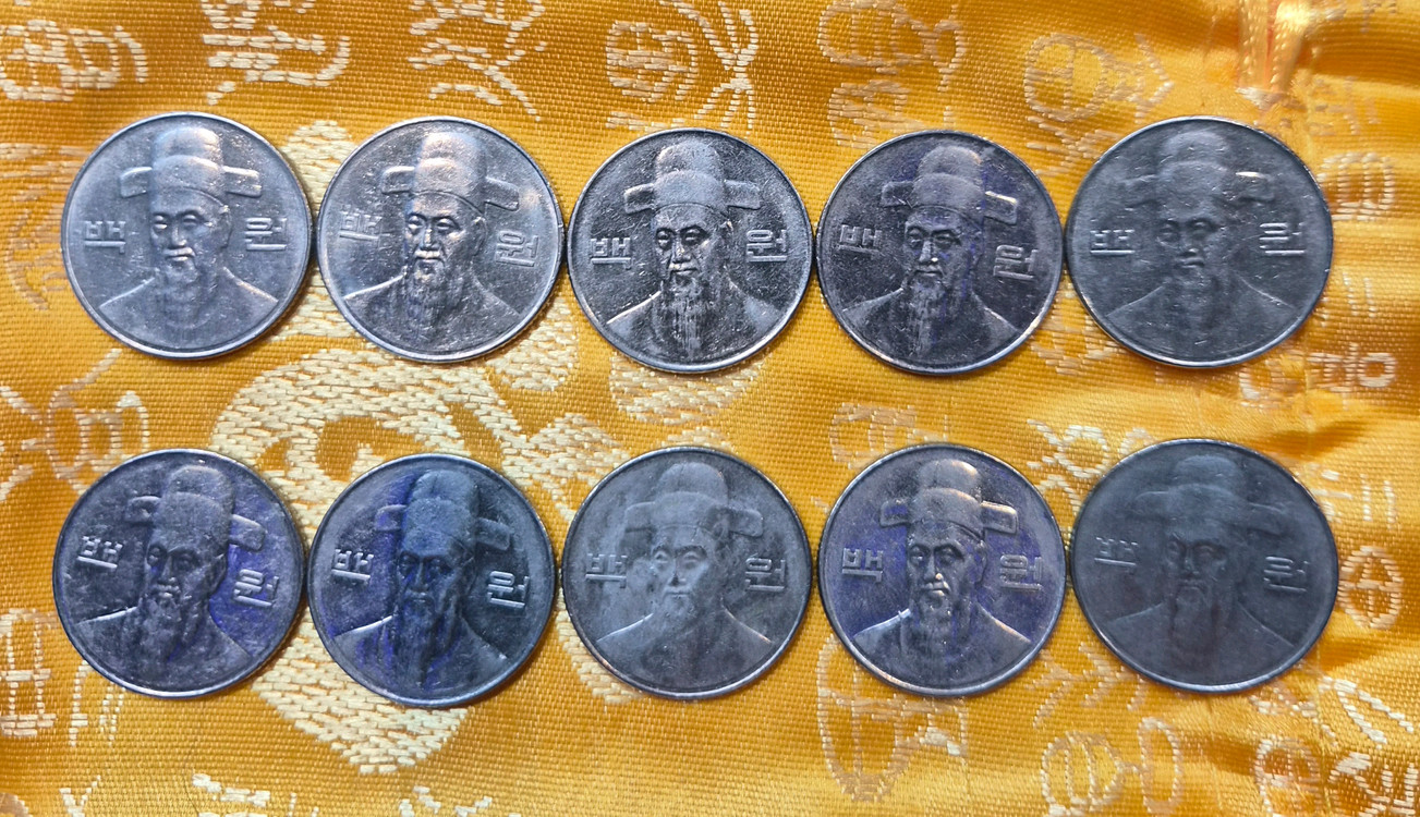 2009년 100원 동전 10개세트--1