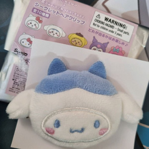 산리오 치이카와 콜라보 헤어핀 시나모롤 하치와레 머리핀 집게 먼작귀 랜덤 이미지