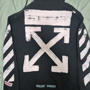 오프화이트 블랙 브러쉬 애로우 후드집업!최상품! 이미지