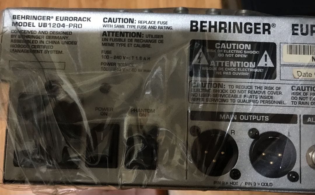 베링거 UB1204-PRO 믹신콘솔 이미지