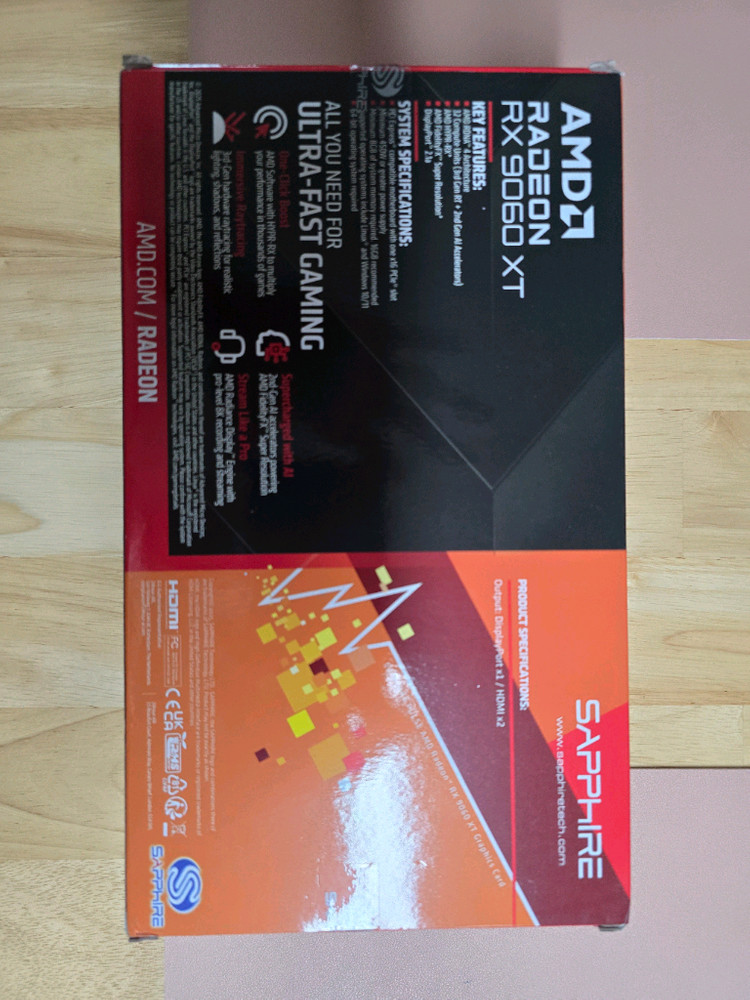 RX 9060 XT 그래픽카드 8기가 이미지